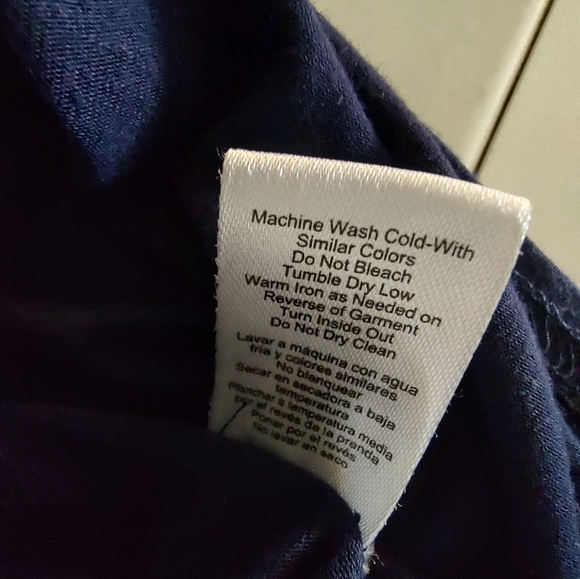 Venus Navy blue draped front tunic. New. Size large. - Picture 7 of 15